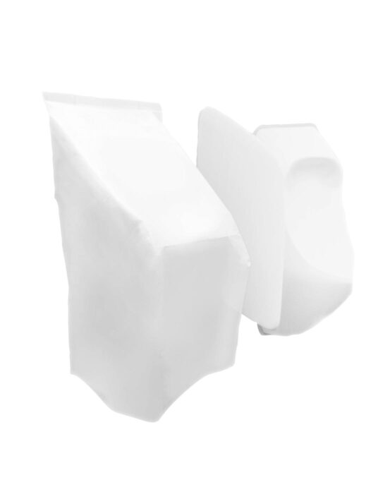 Novosan, Urimat, Skyddsöverdrag för urinoar. Produktnummer: Urimat1skydd. Färgalternativ: vit. Material: återvinningsbar polyeten.