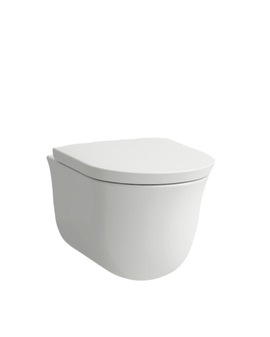 Novosan Laufen-seinäkiinnitteinen New Classic -WC-istuin. Väri:valkoinen.