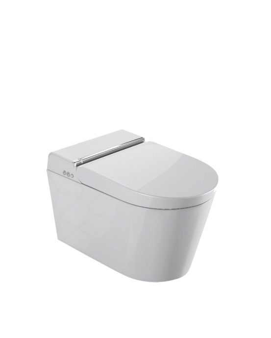 Novosan Hygea smart toalettstol. Färg: blankvit. Produktnummer: HY01GLS01BWH.
