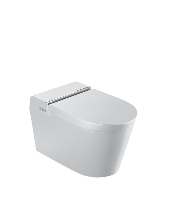 Novosan Hygea smart toalettstol. Färg: mattvit. Produktnummer: HY01GLS01MWH.