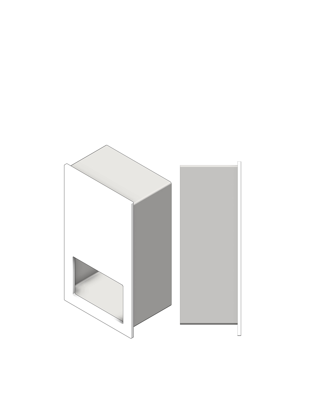 PIATTO™ inbyggnadselement med automatisk dispenser för handtorkpapper på rulle, nätanslutet – svart - Bild 6