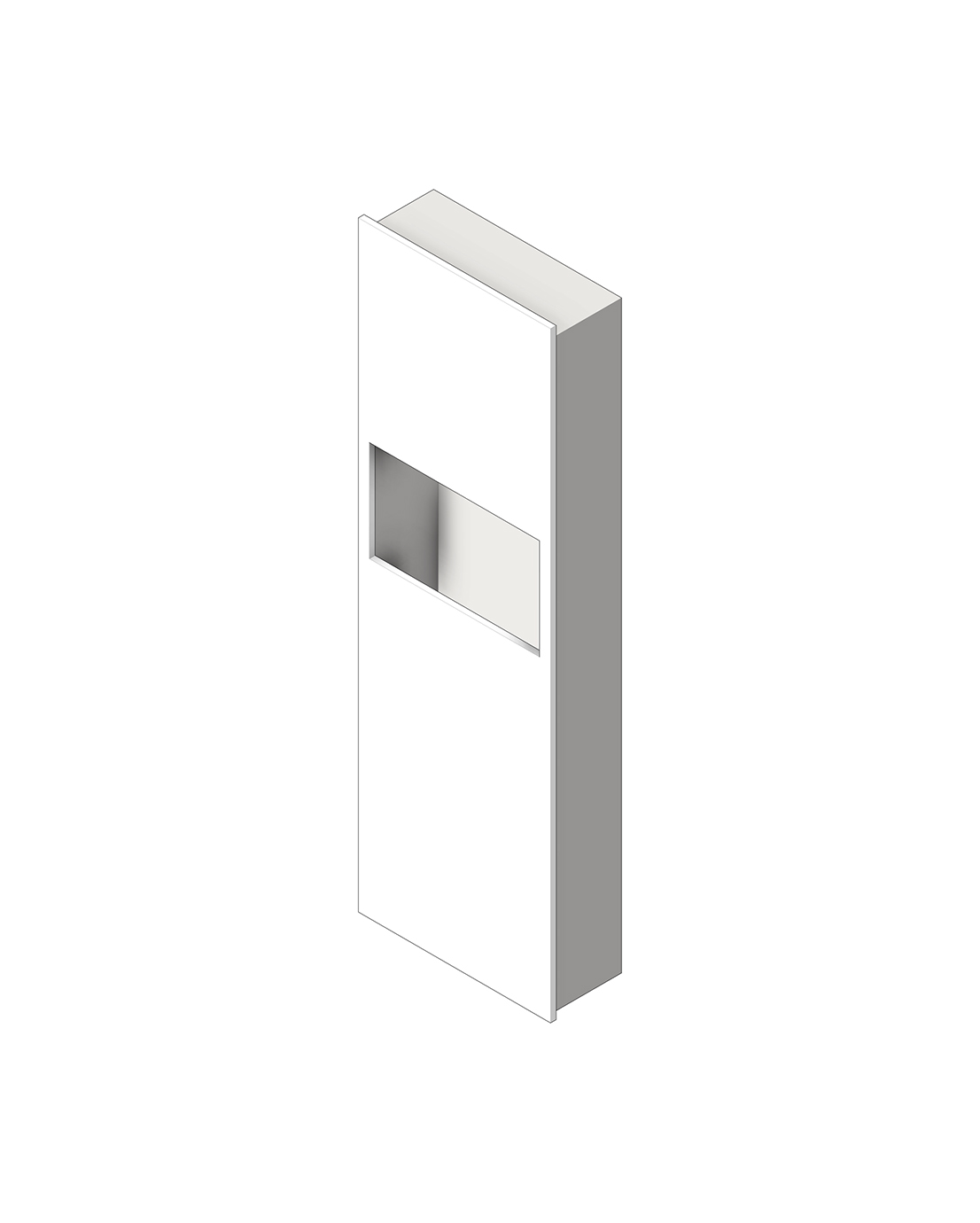 PIATTO™ inbyggnadselement med pappershandduksdispenser samt papperskorg - vitt - Bild 9