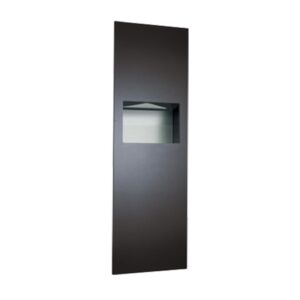 PIATTO™ inbyggd pappershandduksdispenser och papperskorg, svart. Produktnummer 6462-41.