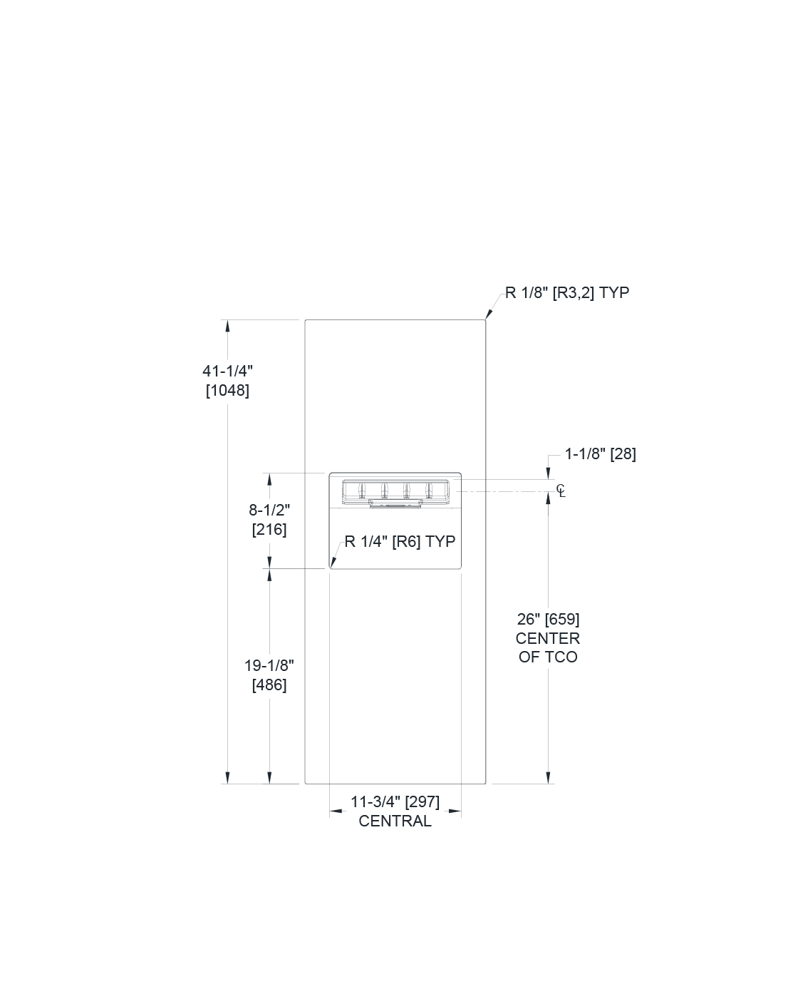 PIATTO™ inbyggnadselement med automatisk dispenser för handtorkpapper på rulle samt papperskorg, nätanslutet - svart - Bild 8