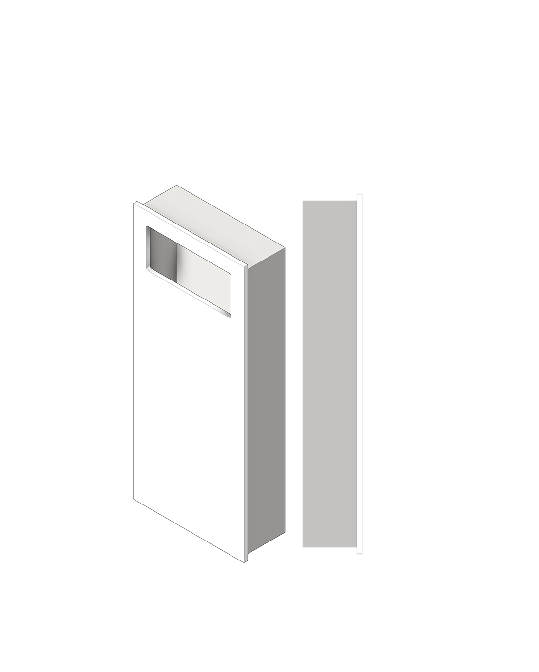 PIATTO™ inbyggnadselement med papperskorg - svart - Bild 7