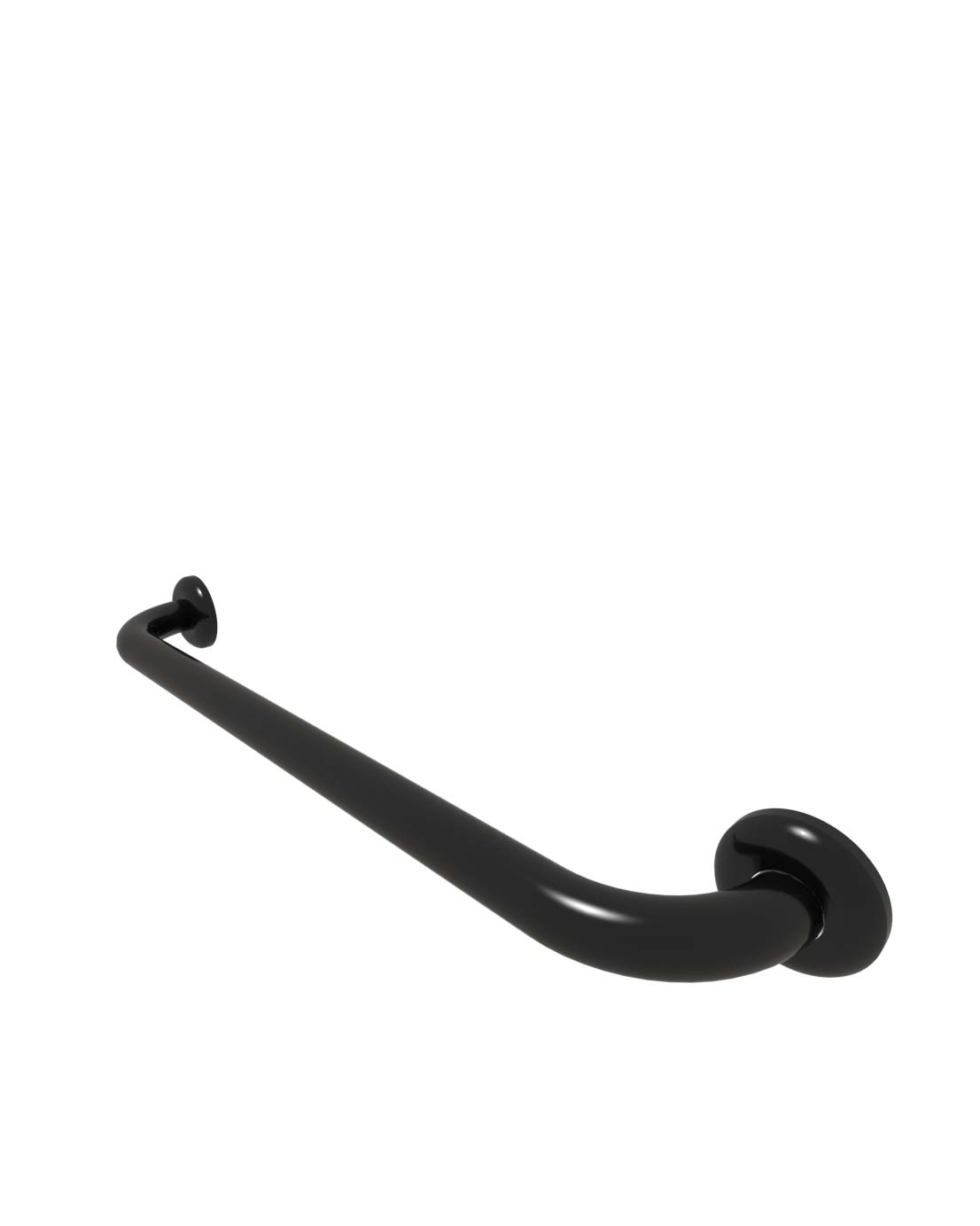 Novosan, rakt, väggfast stödhandtag. Färg: svart. Produktnummer: ZM30/07