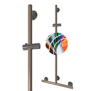 Novosan Pito Deluxe T-format stödhandtag för duschutrymmen. Färg: RAL1019. Höjd: 120 cm.