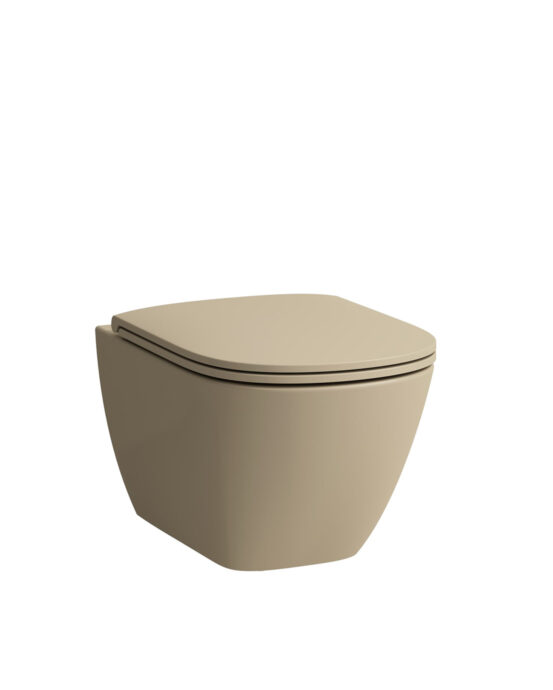 Toalettstol Laufen Lua. Färg: Bahma beige. Produktnummer:  H8200800180001, H8200830180001.
