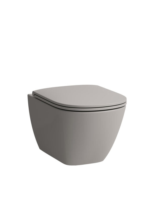 Toalettstol Laufen Lua. Färg: Manhattangrå. Produktnummer:  H8200800370001, H8200830370001.