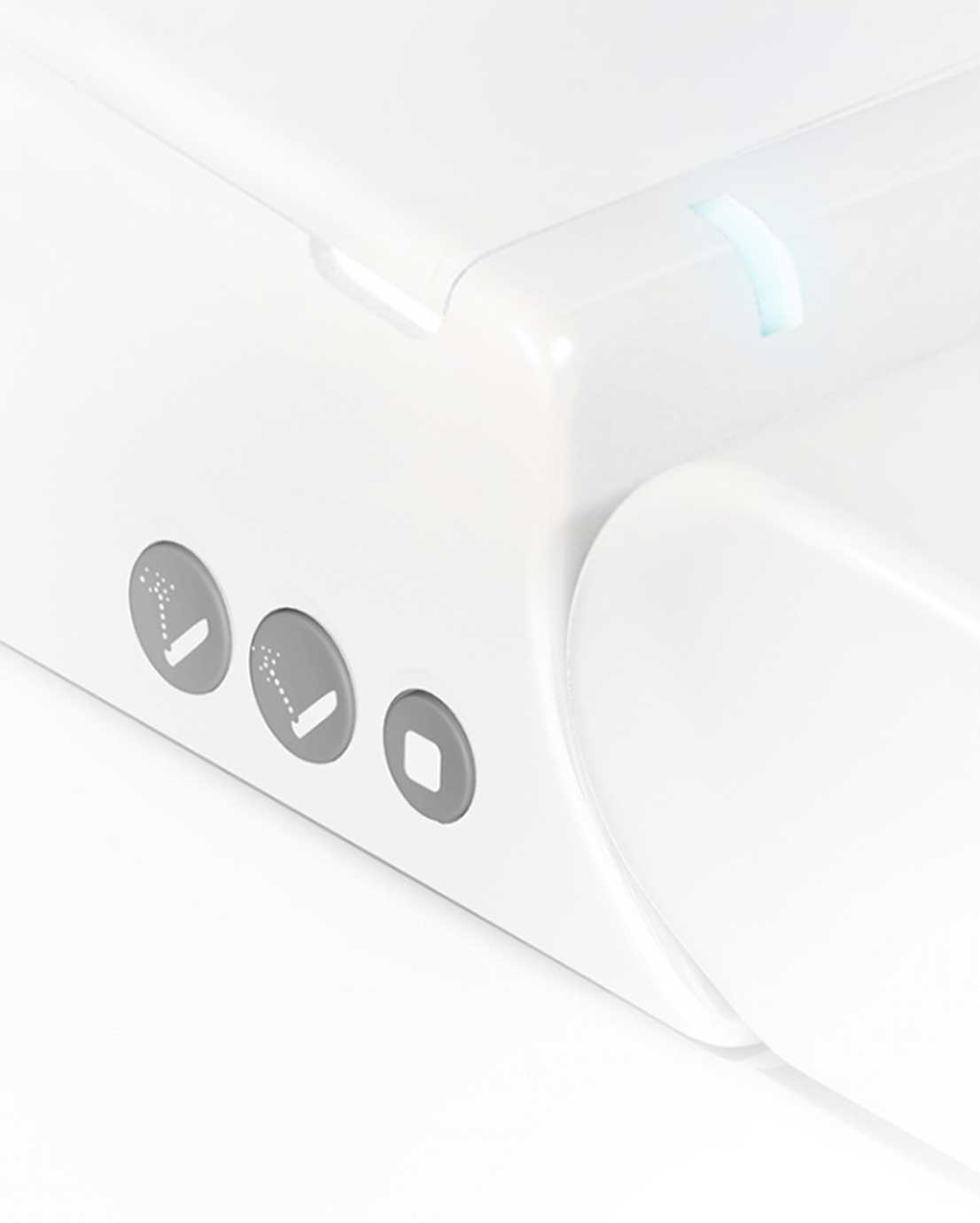 Novosan Hygea äly-WC-istuin – pesevät toiminnot: takapuolen pesu ja intiimipesu.